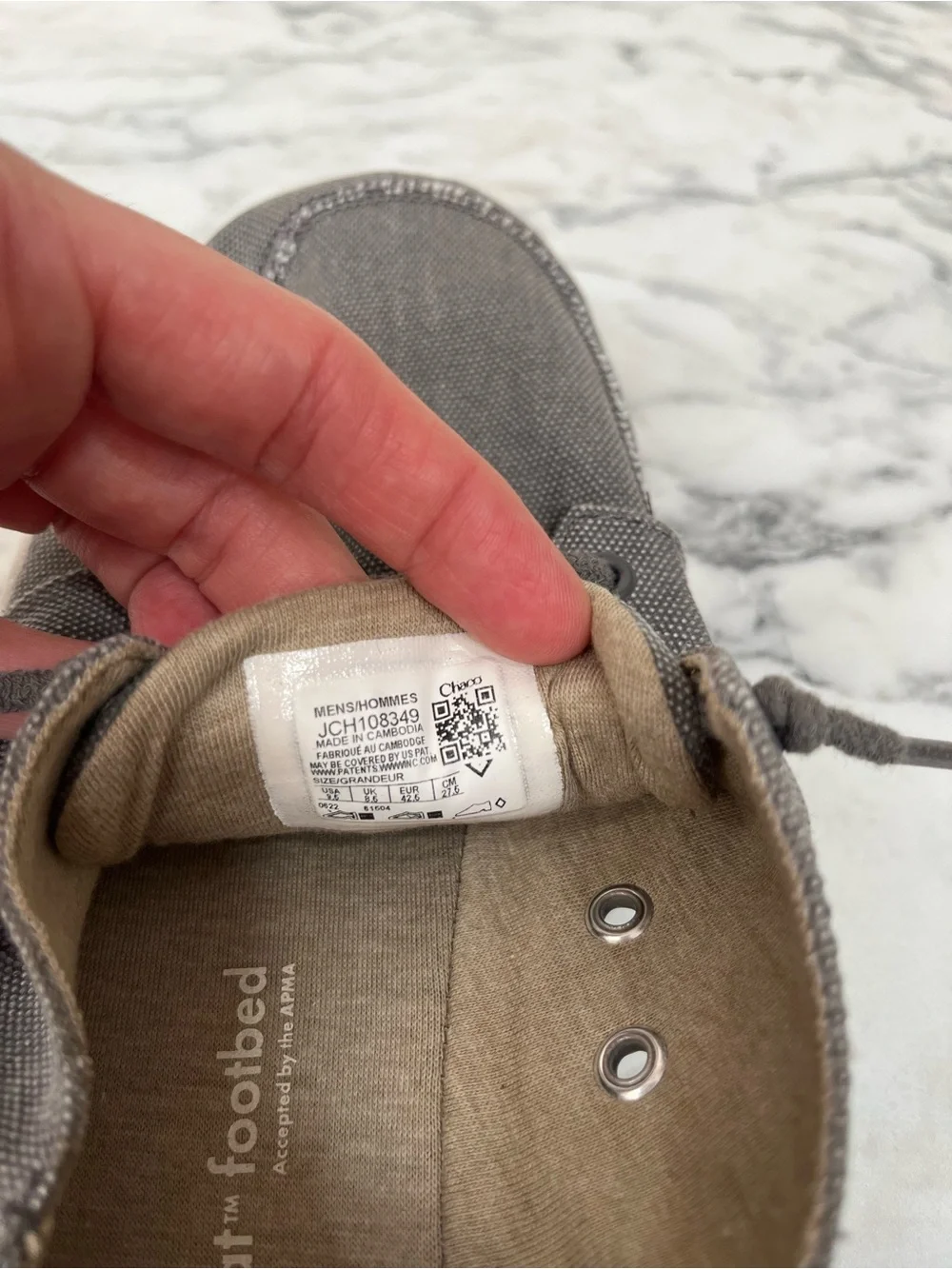 Chaco Mens Chillos Slip On Sneakers Gray Lightweight Washable Luvseat Size 9.5 - Picture 10 of 11